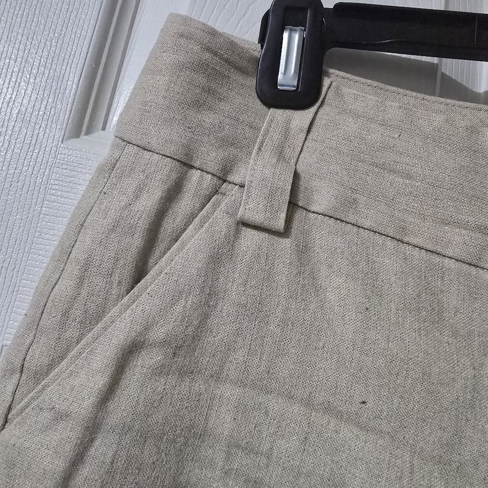 Alice + Olivia Linen Blend Low Rise Cuffed Chino Micro Shorts, Size 2, EUC! - Picture 5 of 13